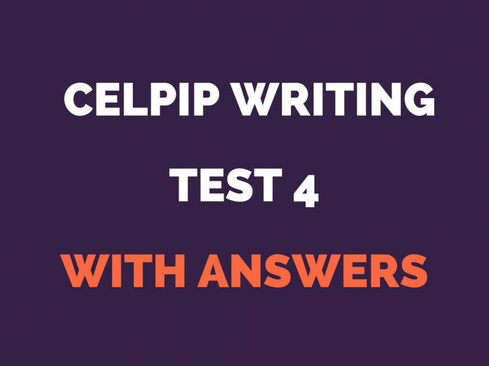 CELPIP writing test 4